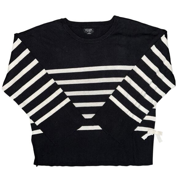 Kate Spade NWT Size XL Black White Mariner Striped TWO PIECE Pajamas Lounge Set - Picture 6 of 14
